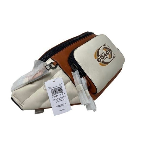 Men's Belt Authentic COACH New York Track Belt Cross Body Bag in Quilted Leather - Picture 5 of 10